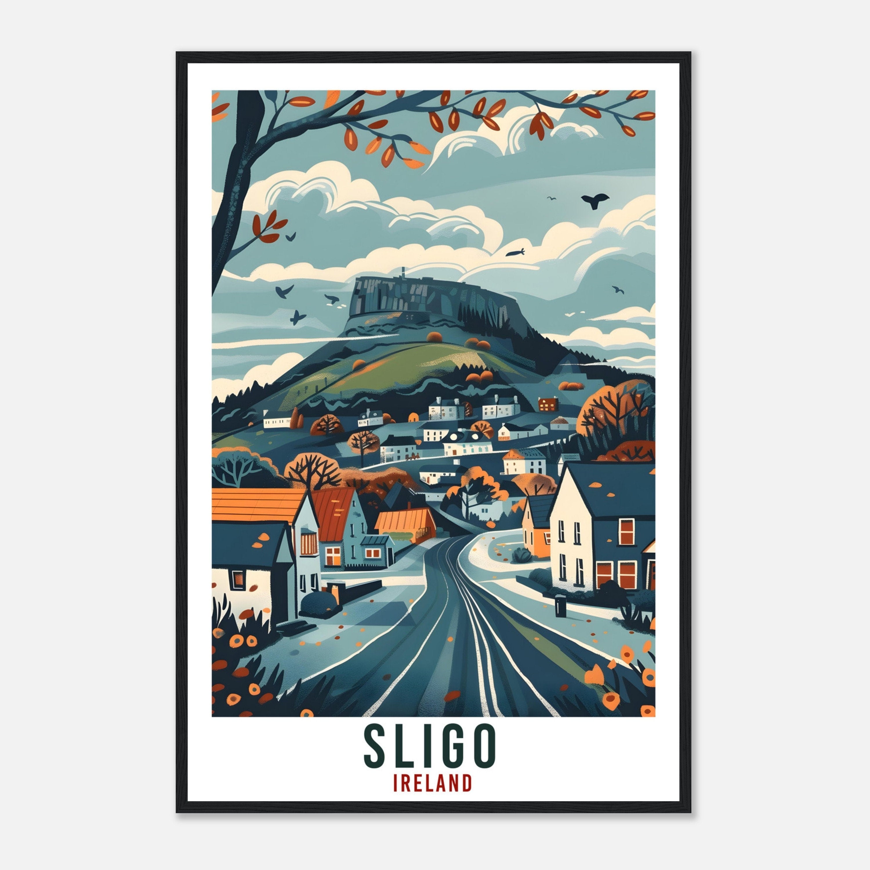 Sligo Travel Poster Ireland Wall Art Sligo Wall Hanging Home Living Décor Sligo Gift Art Lovers Gift Irish Artwork Gift Ireland Travel Print