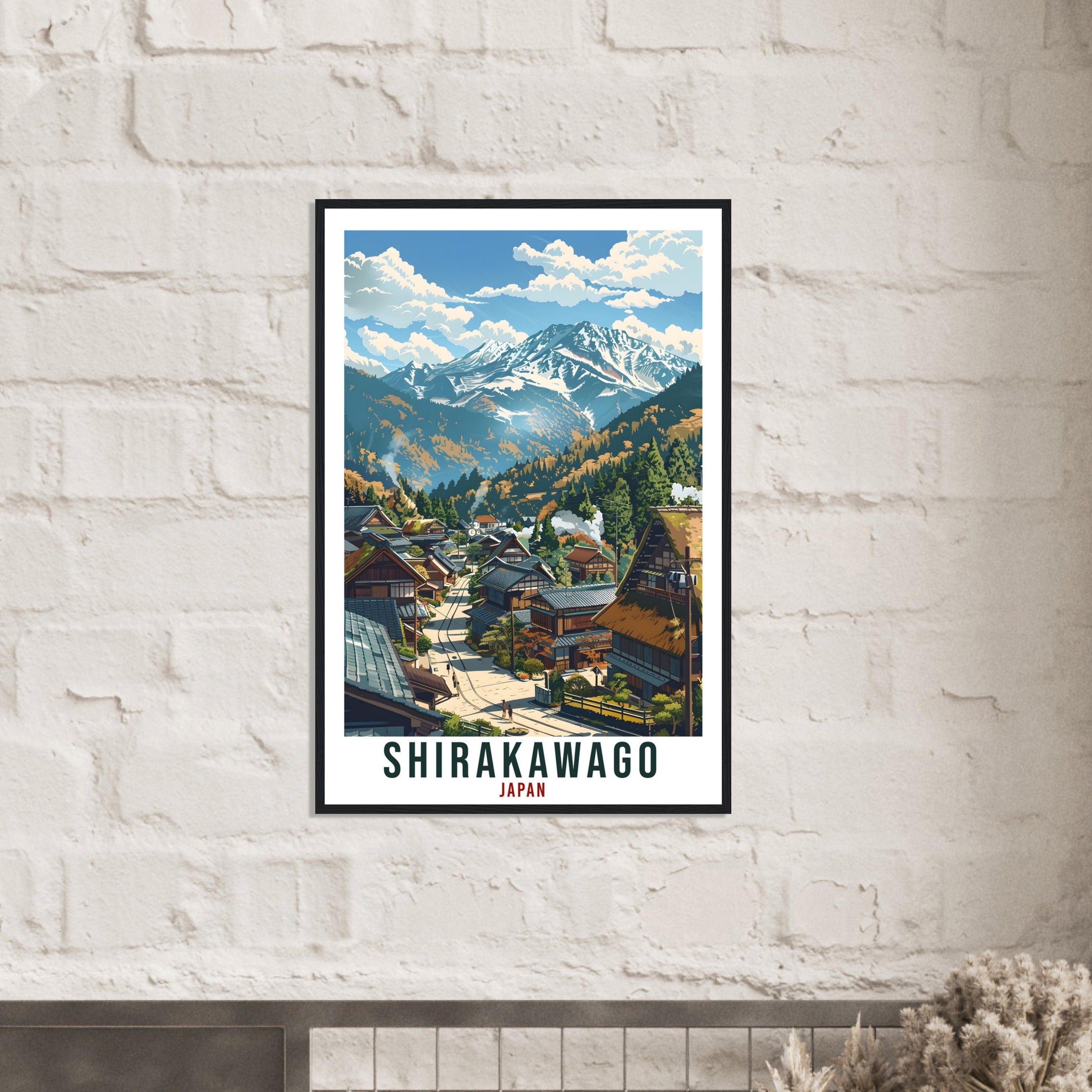 Shirakawago Travel Print Japan Home Decoration Wall Art Gift Wall Hanging Art Lover Japanese Artwork Japan Shirakawago Travel Poster Print