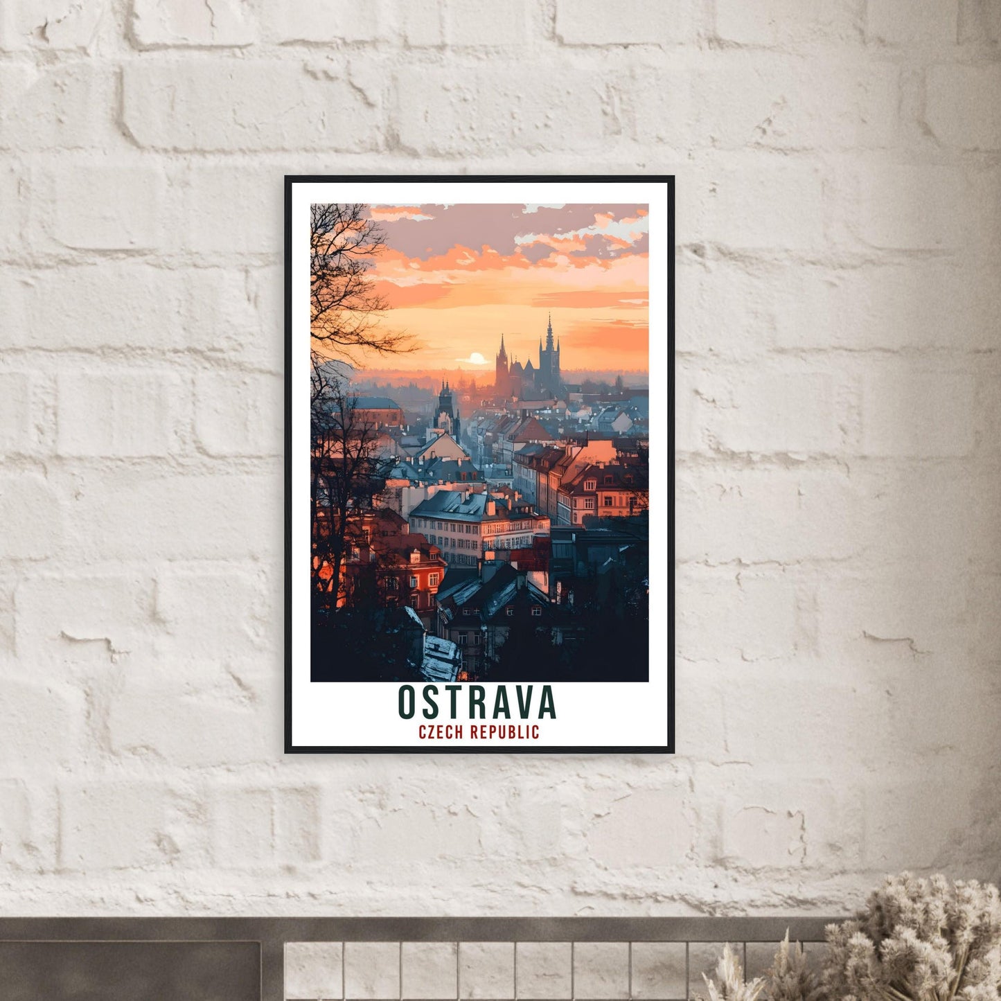 Ostrava Travel Print Czechia Home Decor Ostrava Wall Art Gift Wall Hanging Art Lover Ostrava Czech Republic Artwork Travel Poster Travel Art
