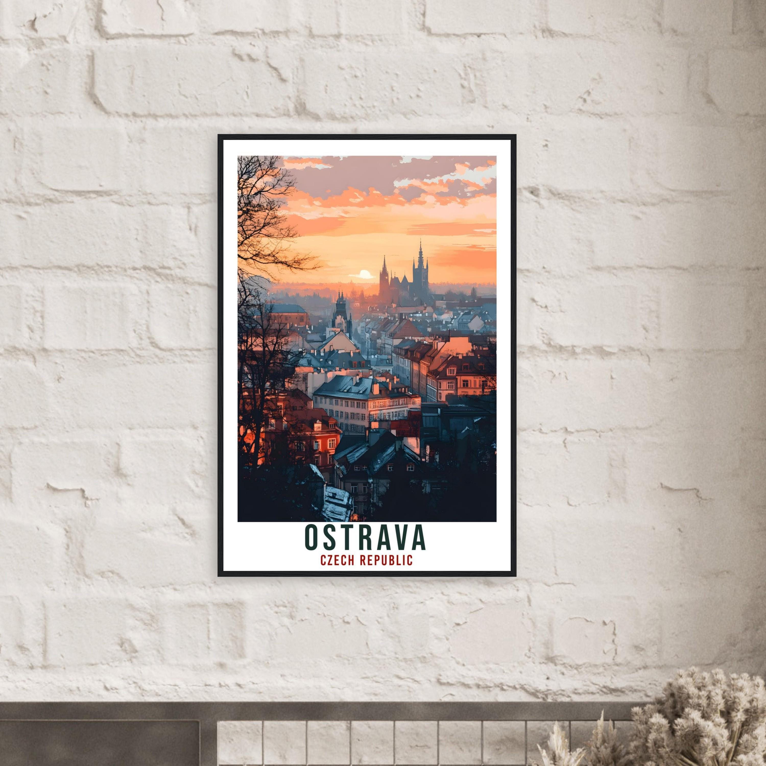 Ostrava Travel Print Czechia Home Decor Ostrava Wall Art Gift Wall Hanging Art Lover Ostrava Czech Republic Artwork Travel Poster Travel Art