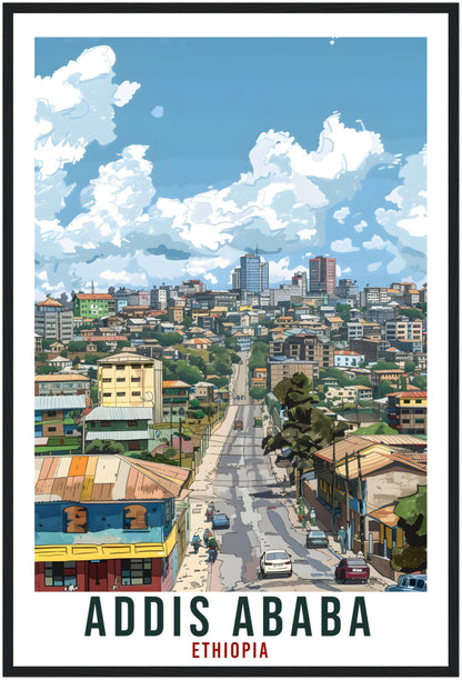 Addis Ababa Ethiopia Travel Print Wall Art Wall Hanging Home Décor Addis Ababa Gift Art Lovers Ethiopia Artwork Gift Print African Poster