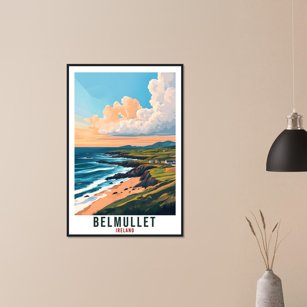 Belmullet Travel Print Ireland Home Decor Mayo Wall Art Gift Wall Hanging Art Lover Belmullet Irish Artwork Travel Poster Ireland Travel Art