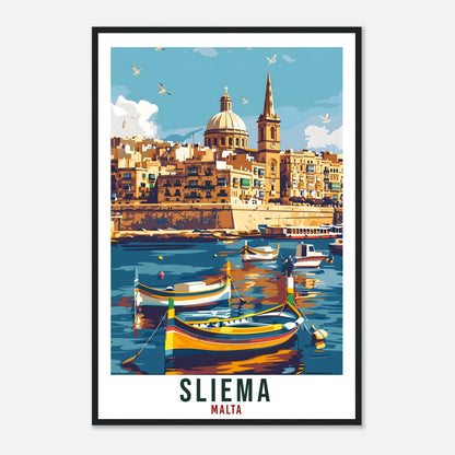 Sliema Travel Print Malta Wall Art Wall Hanging Home Living Décor Sliema Gift Art Lovers Gift Malta Artwork Gift Sliema Malta Travel Poster