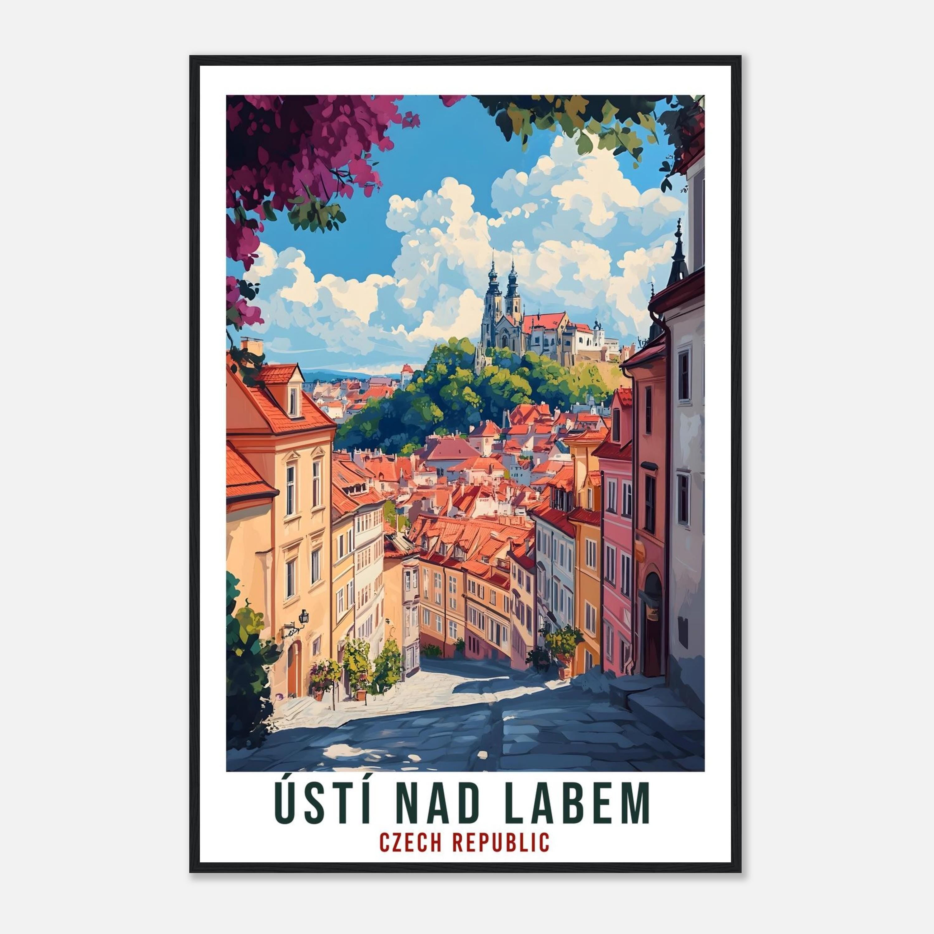 Ústí nad Labem Travel Print Czechia Home Decor Wall Art Gift Wall Hanging Art Lover Ústí nad Labem Czech Republic Artwork Travel Poster Art
