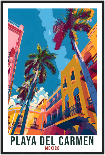 Playa Del Carmen Mexico Travel Print Mexico Wall Art Wall Hanging Home Décor Playa Del Carmen Gift Artwork Gift South America Travel Poster