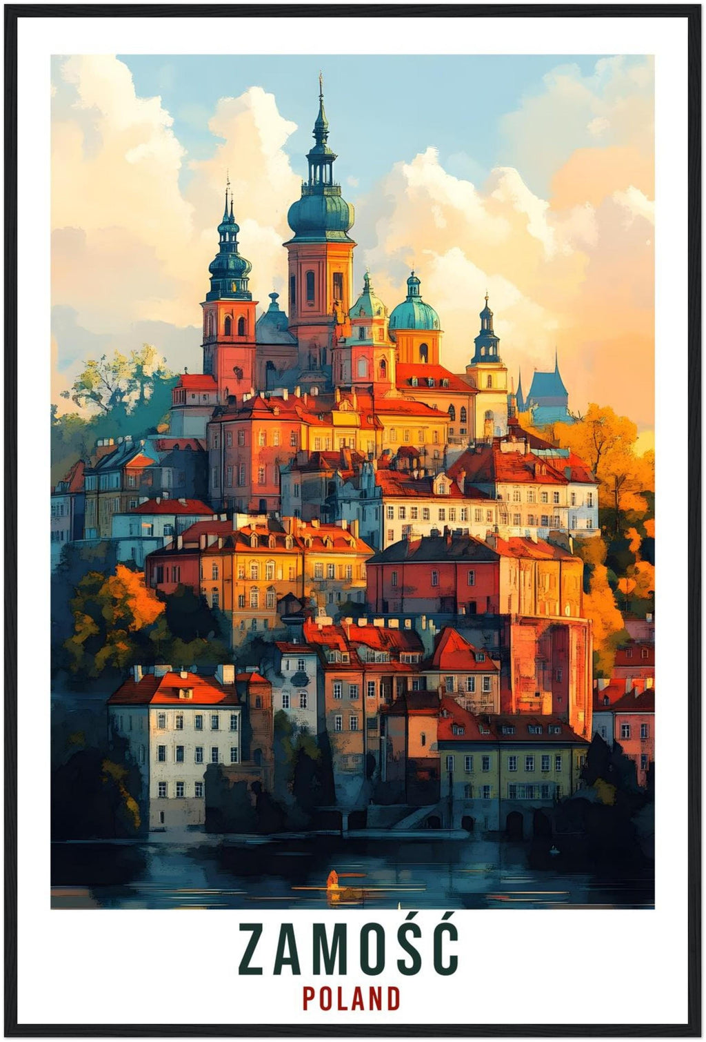 Zamość Travel Print Poland Home Decor Zamość Wall Art Gift Wall Hanging Art Lover Zamość Polish Artwork Travel Poster Poland Travel Art