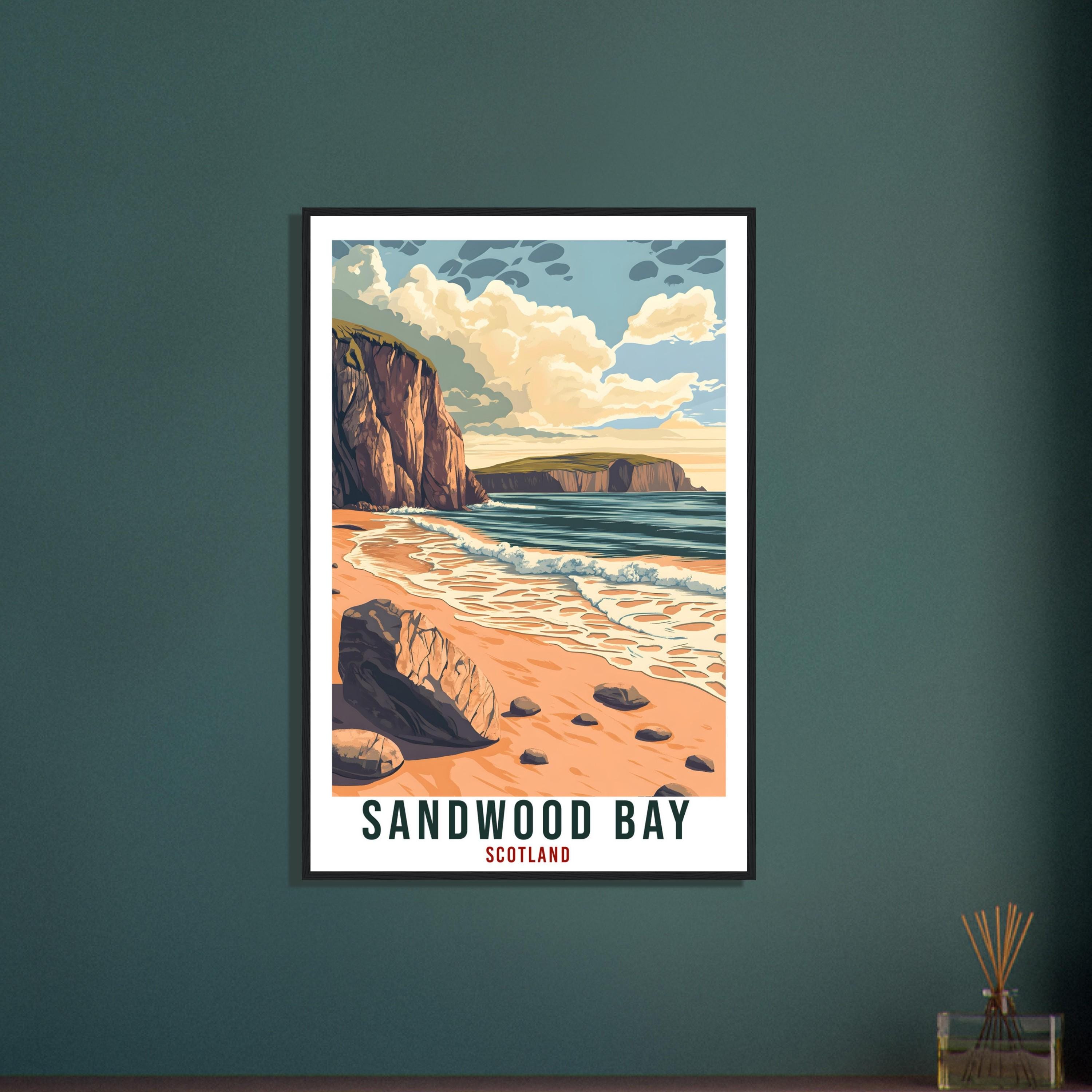 Sandwood Bay Travel Print Scotland Decor Sandwood Bay Wall Art Wall Hanging Art Lover Scotland Artwork Travel Poster Sandwood Bay Travel Art