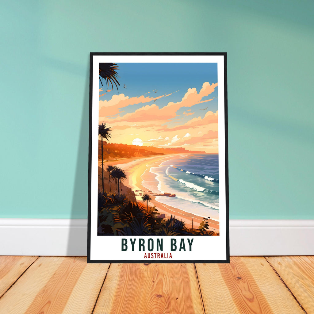 Byron Bay Beach Travel Poster Wall Art Byron Bay Australia Artwork Byron Bay Art Gifts Byron Bay Travel Print Australian Art Lovers Gift