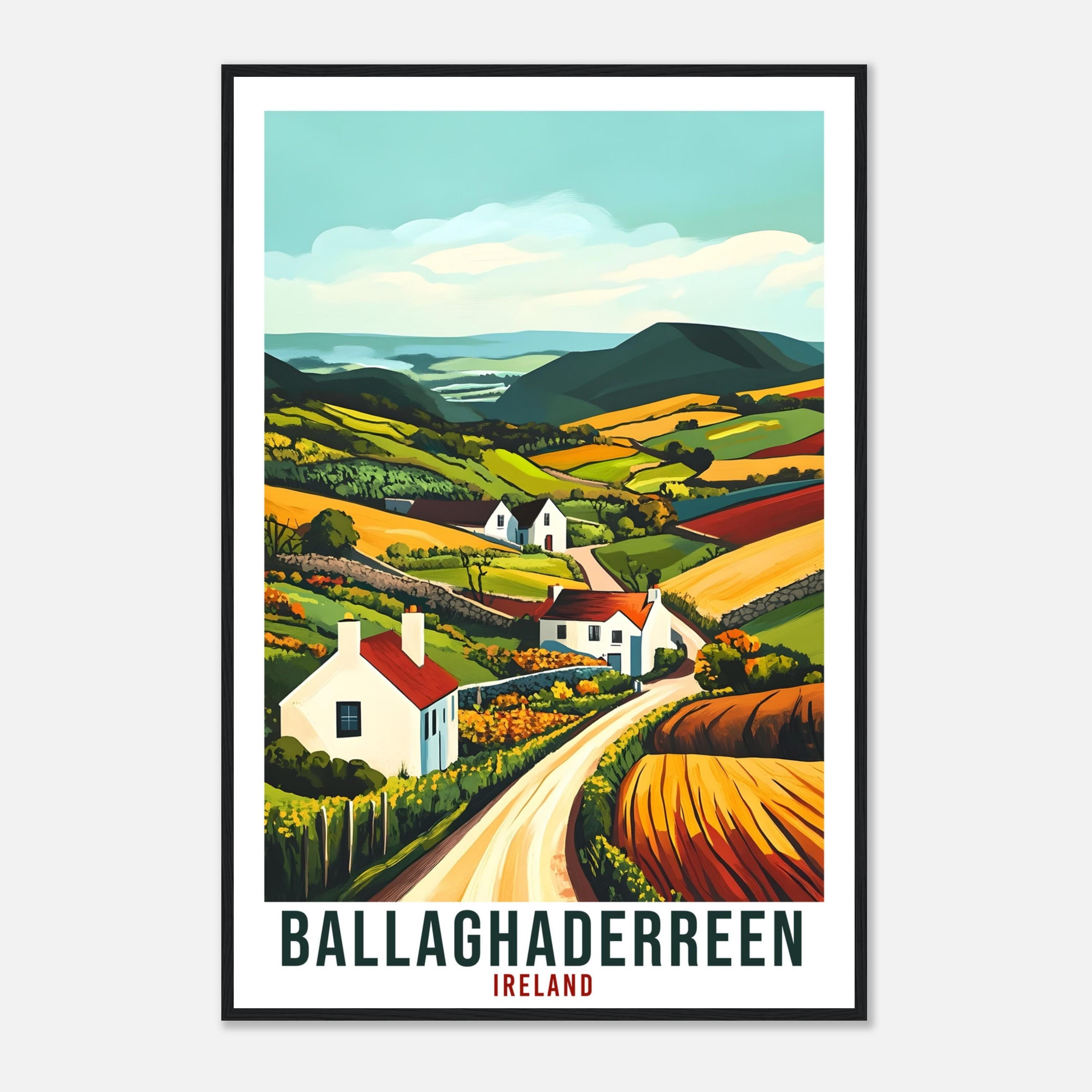 Ballaghaderreen Travel Print Ireland Home Decor Wall Art Wall Hanging Art Lover Irish Artwork Travel Poster Ballaghaderreen Ireland Travel