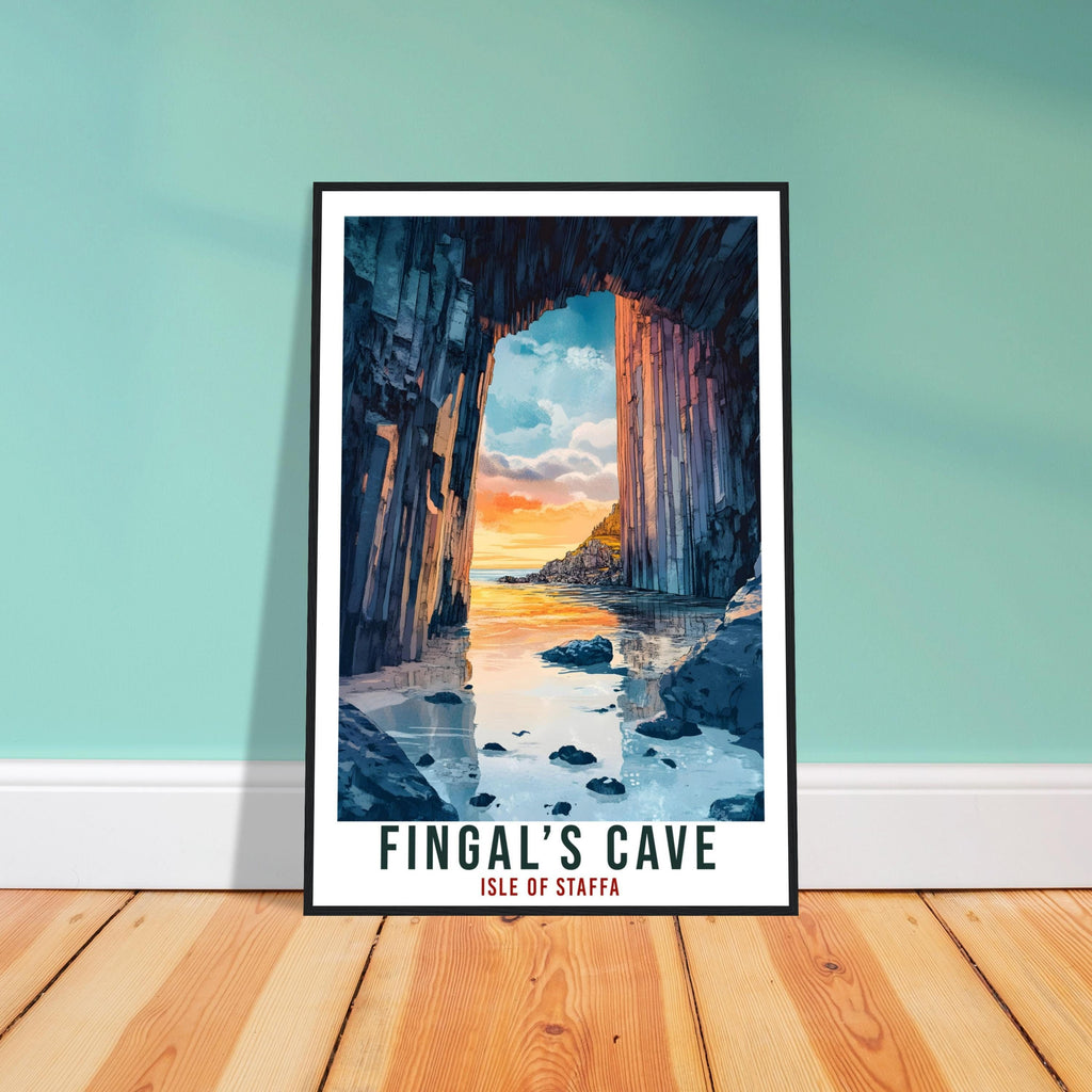 Fingal's Cave Travel Print Scotland Home Decor Fingal's Cave Wall Art Wall Hanging Art Lover Scotland Artwork Travel Poster Fingal's Cave