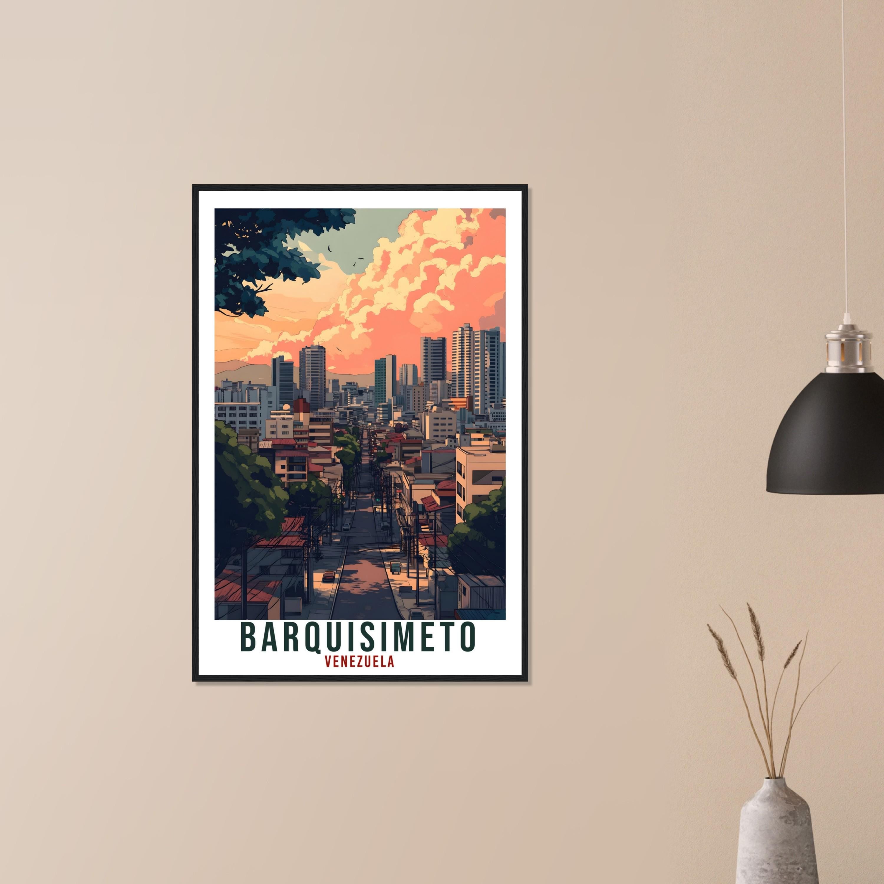 Barquisimeto Travel Print Venezuela Home Decoration Barquisimeto Wall Art Gift Wall Hanging Art Lover Venezuelan Artwork Travel Poster