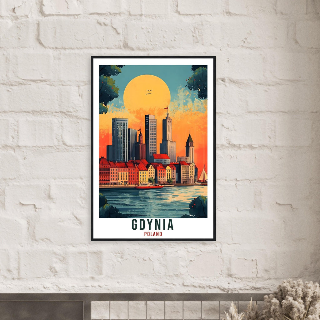 Gdynia Travel Print Poland Home Decor Gdynia Wall Art Gift Wall Hanging Art Lover Gdynia Polish Artwork Travel Poster Poland Travel Art