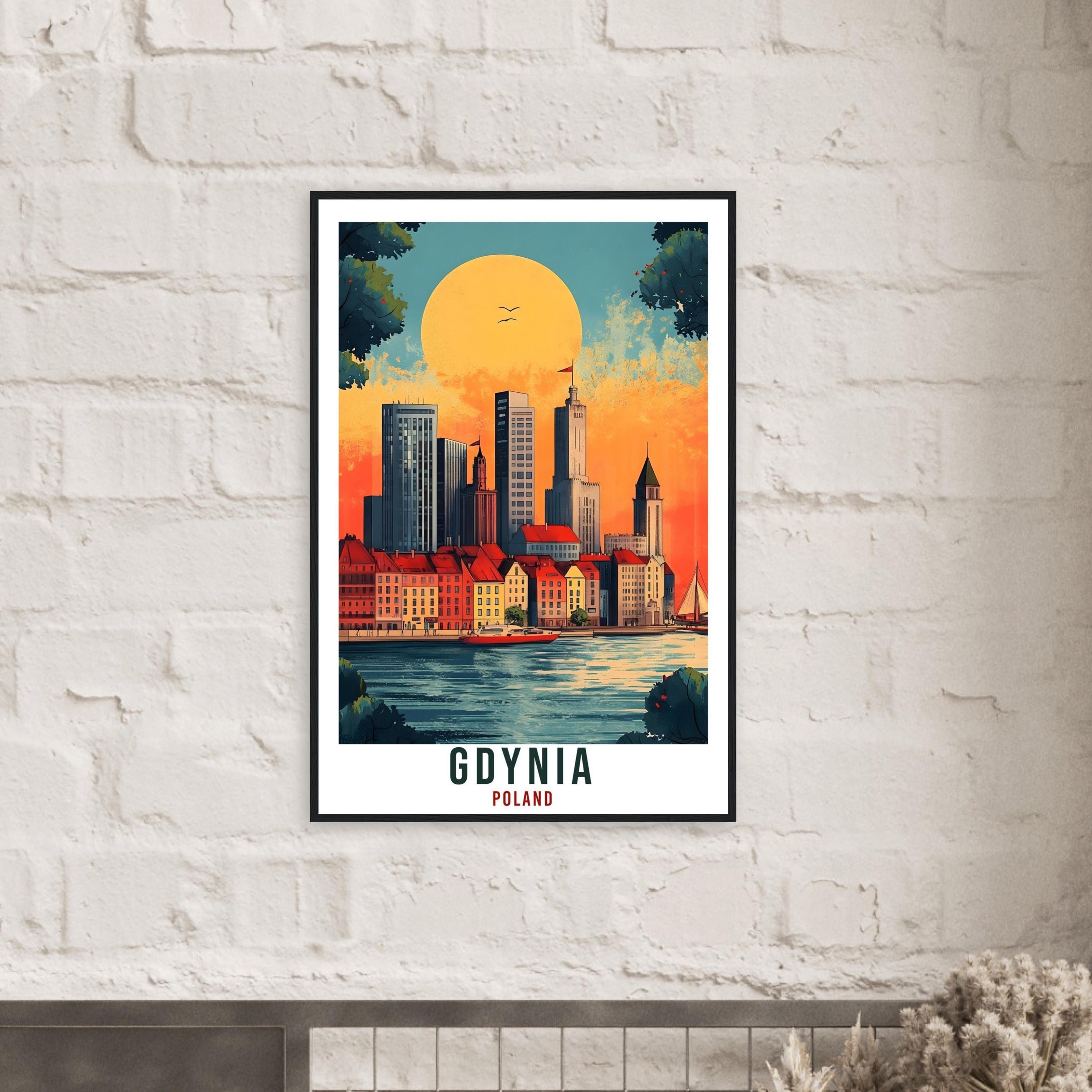Gdynia Travel Print Poland Home Decor Gdynia Wall Art Gift Wall Hanging Art Lover Gdynia Polish Artwork Travel Poster Poland Travel Art