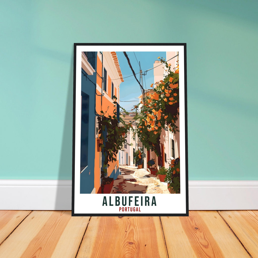 Albufeira Travel Print Portugal Wall Art Wall Hanging Home Décor Albufeira Gift Portugal Landmark Artwork Gift Portugal Travel Poster Art