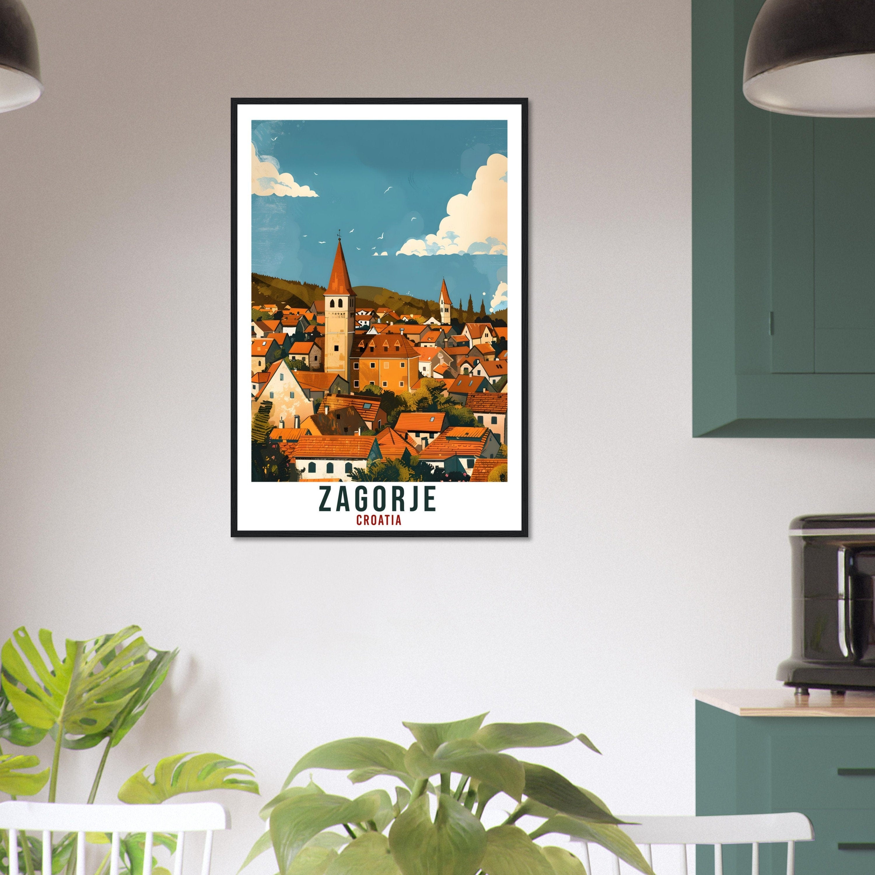 Zagorje Travel Print Croatia Wall Art Wall Hanging Home Décor Zagorje Gift Croatian Landmark Artwork Gift Croatia Holiday Travel Poster