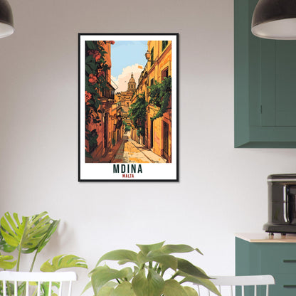 Mdina Travel Print Malta Wall Art Wall Hanging Home Living Décor Mdina Gift Art Lovers Gift Malta Artwork Gift Mdina Malta Travel Poster