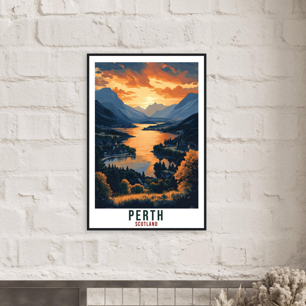 Perth Travel Print Scotland Home Decor Perth Wall Art Gift Wall Hanging Art Lover Perth Scotland Artwork Travel Poster UK Travel Art
