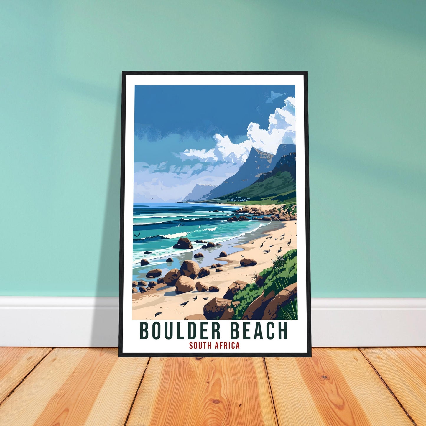 Boulder Beach South Africa Travel Print Wall Art Hanging Home Décor Boulder Beach Gift Art Lovers Artwork Gift Print South African Poster