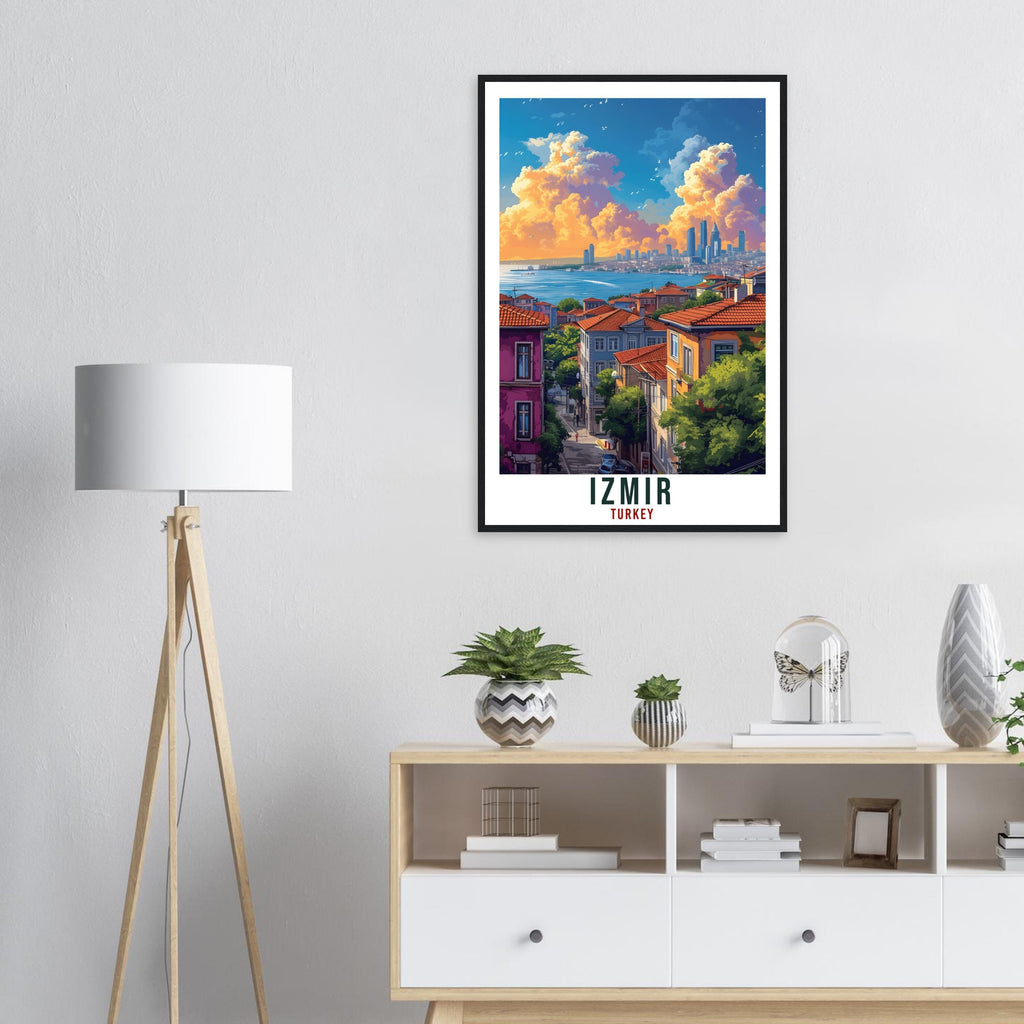 Izmir Gift Travel Print Turkey Home Decoration Izmir Turkish City Wall Art Gift Wall Hanging Art Lover Turkey Artwork Izmir Travel Poster
