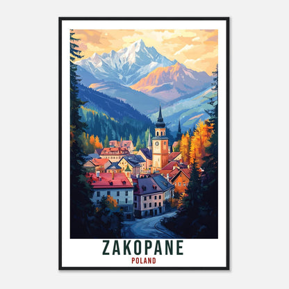 Zakopane Travel Print Poland Home Decor Zakopane Wall Art Gift Wall Hanging Art Lover Zakopane Polish Artwork Travel Poster Poland Travel