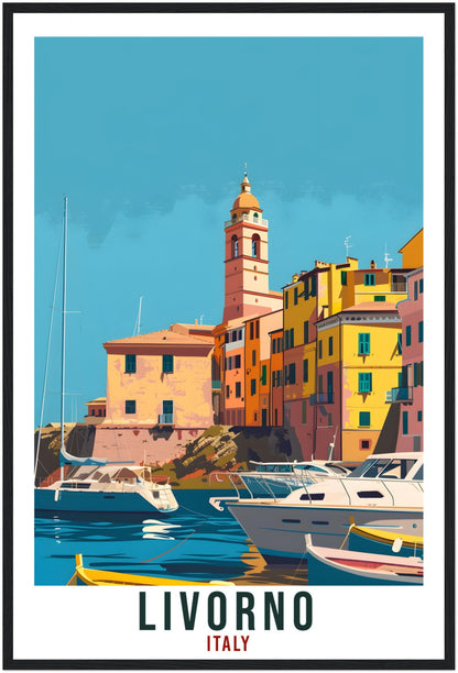 Livorno Travel Print Italy Wall Art Wall Hanging Home Living Décor Livorno Gift Art Lovers Gift Italy Artwork Gift Italian Travel Poster