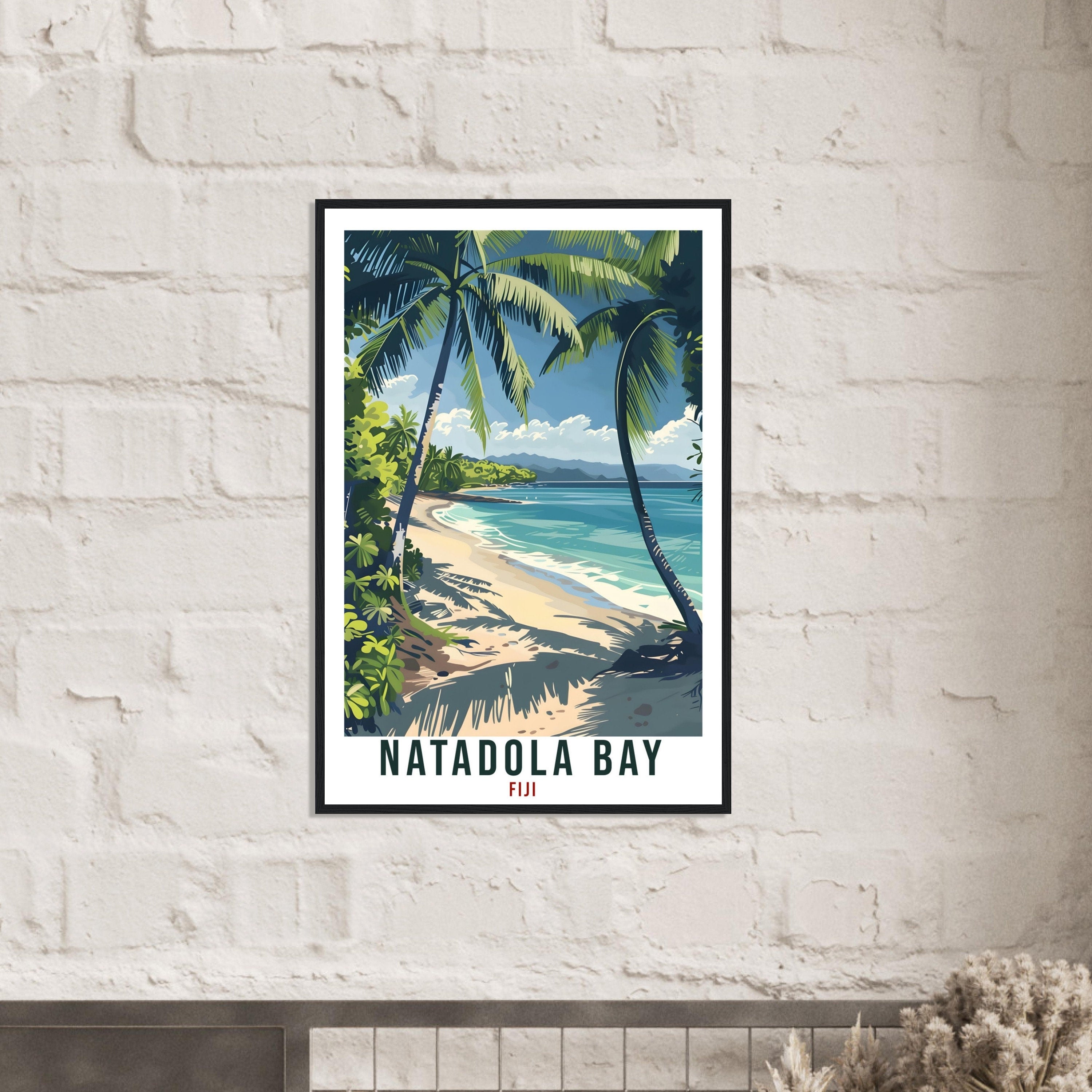 Natadola Bay Fiji Travel Print Fiji Wall Art Wall Hanging Home Décor Natadola Bay Gift Fiji Islands Artwork Travel Art Fijian Travel Poster