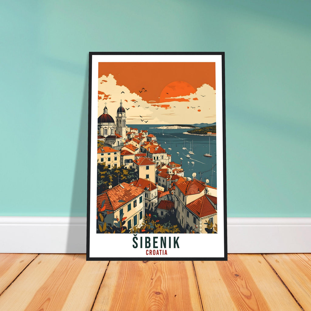 Šibenik Travel Print Croatia Wall Art Wall Hanging Home Décor Šibenik Gift Art Lovers Gift Croatian Artwork Gift Croatia Travel Poster