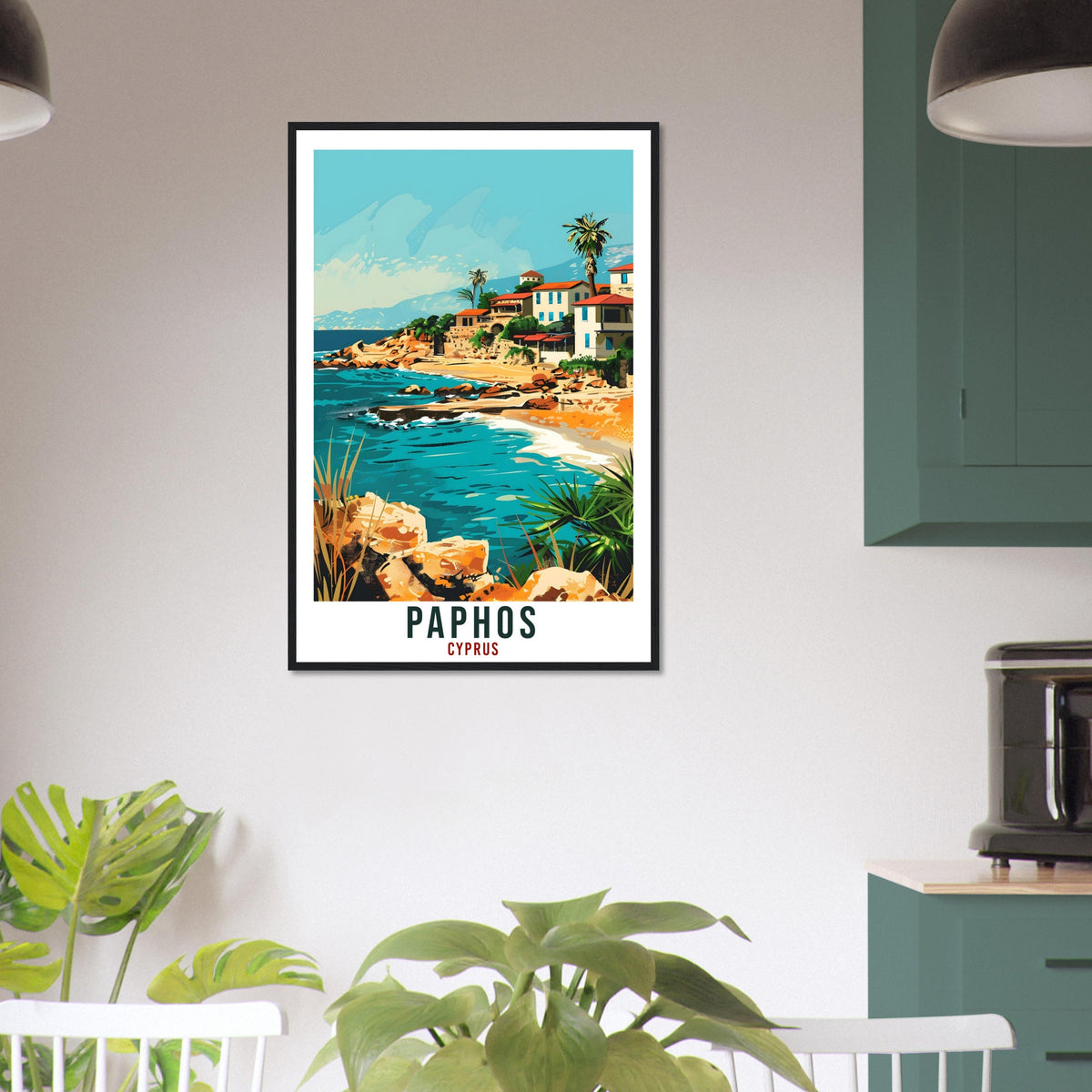 Paphos Cyprus Travel Print Paphos Wall Art Wall Hanging Home Décor Paphos Gift Cyprus Landmark Artwork Gift Cyprus Holiday Travel Poster
