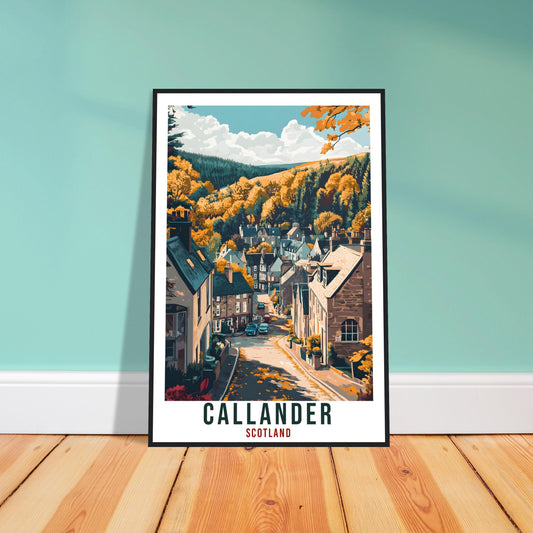 Callander Travel Print Scotland Home Decor Callander Wall Art Wall Hanging Art Lover Scotland Artwork Travel Poster Callander Travel Art
