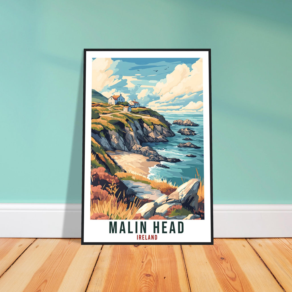 Malin Head Travel Print Ireland Home Decor Malin Head Wall Art Wall Hanging Art Lover Irish Artwork Travel Poster Malin Head Ireland Travel