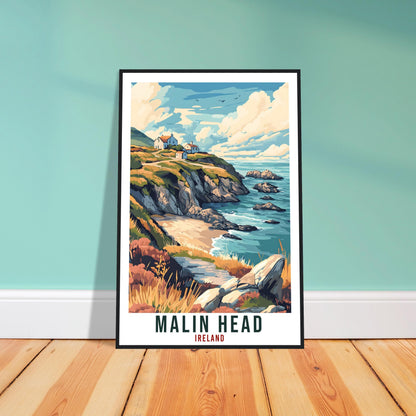Malin Head Travel Print Ireland Home Decor Malin Head Wall Art Wall Hanging Art Lover Irish Artwork Travel Poster Malin Head Ireland Travel