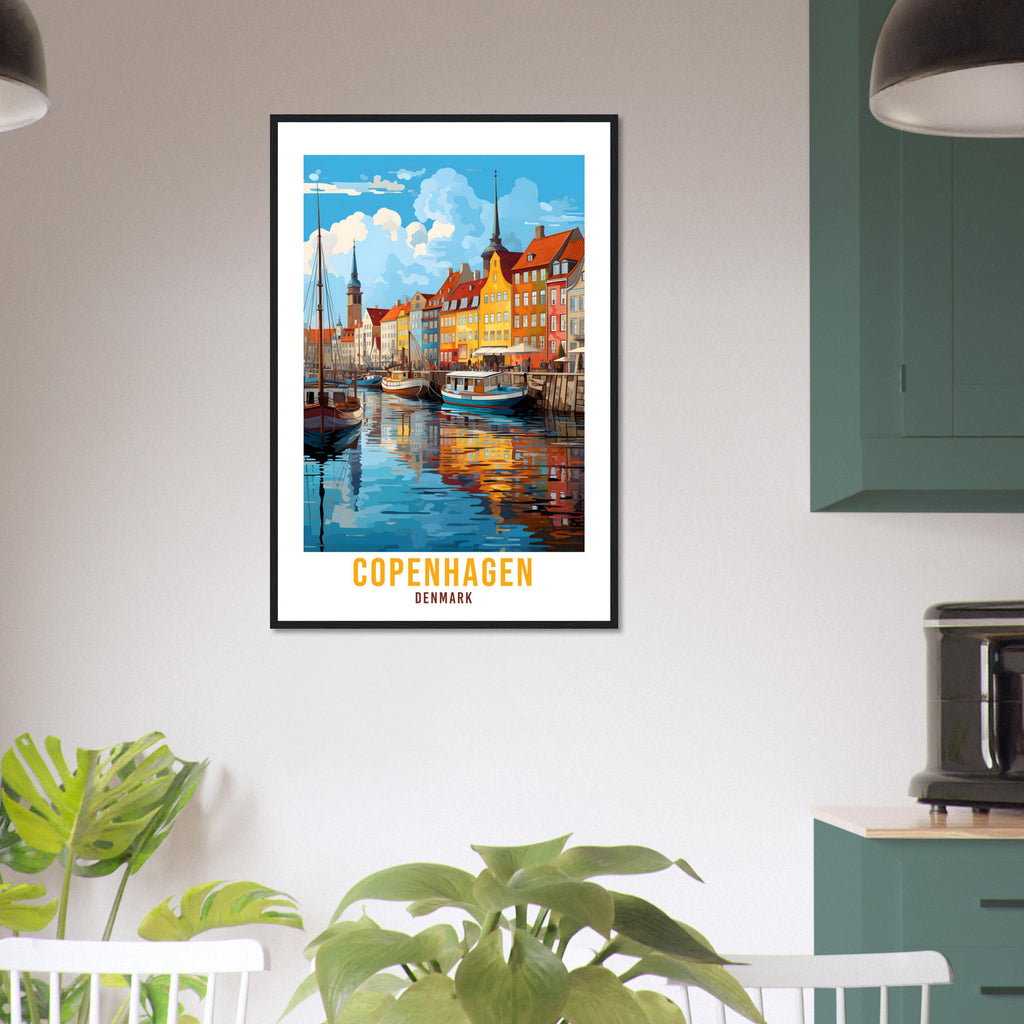 Copenhagen Denmark Travel Print Wall Art Copenhagen Wall Hanging Home Décor Denmark Gift Art Lovers Copenhagen Travel Poster Denmark City