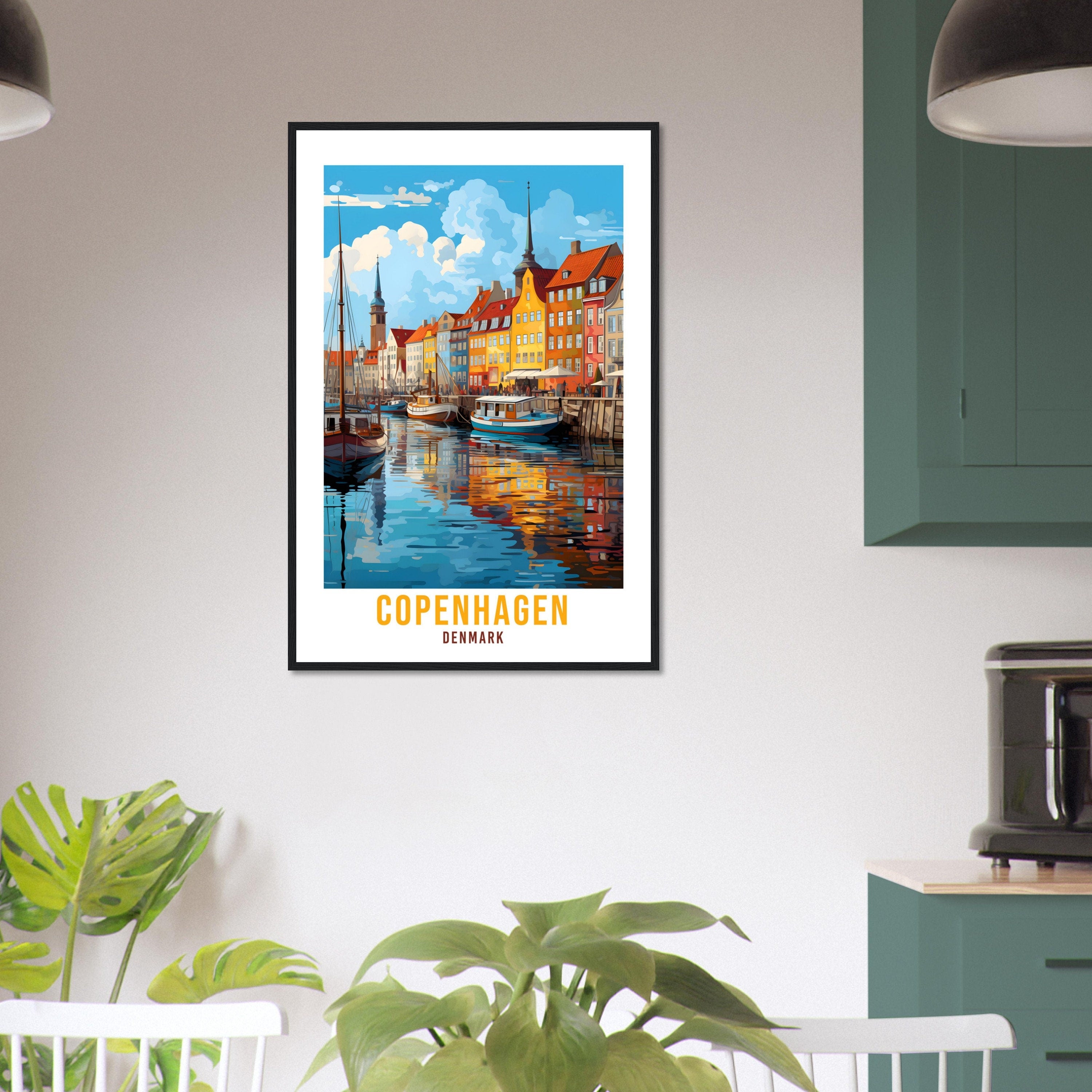 Copenhagen Denmark Travel Print Wall Art Copenhagen Wall Hanging Home Décor Denmark Gift Art Lovers Copenhagen Travel Poster Denmark City