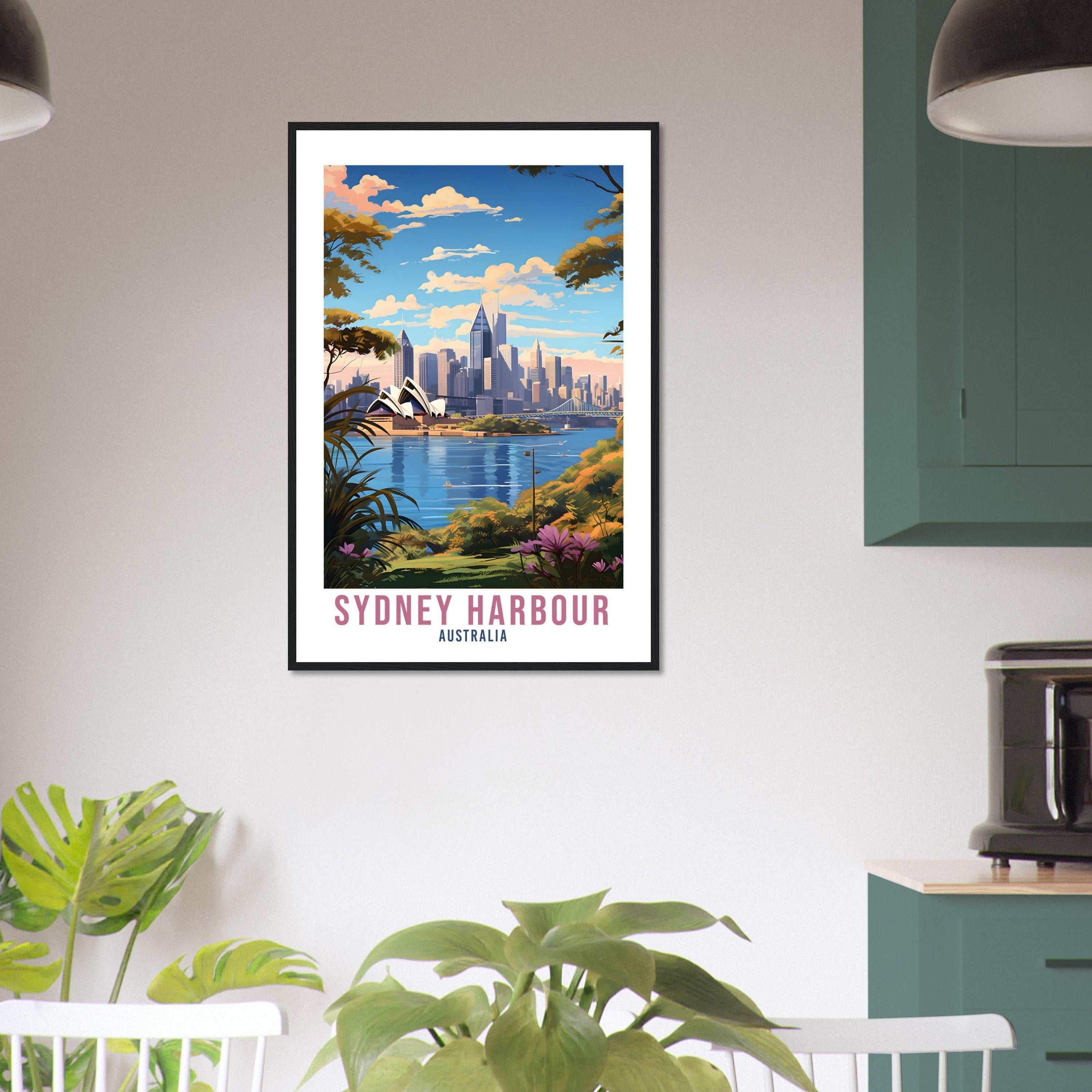 Sydney Harbour Travel Print Wall Art Sydney Australia Wall Hanging Home Décor Sydney Art Gift Australian Art Lover Sydney Travel Poster Art