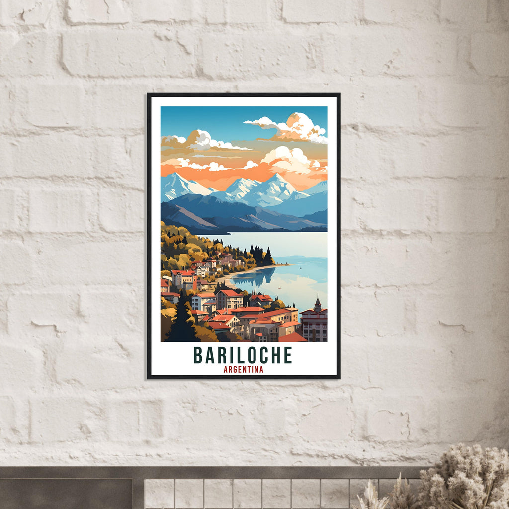 Bariloche Travel Print Wall Art Bariloche Argentina City Landscape Artwork Bariloche Art Gifts Bariloche Travel Poster Argentinian Art Lover