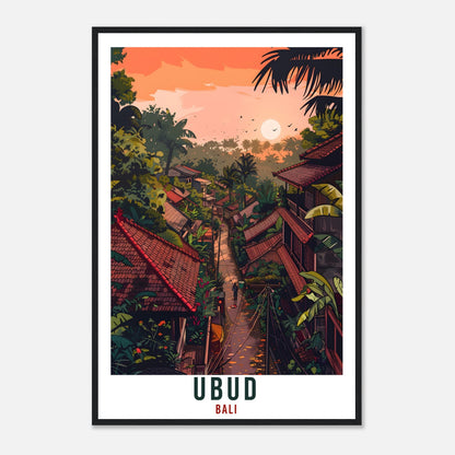 Ubud Bali Travel Print Bali Wall Art Wall Hanging Home Décor Ubud Gift Landmark Artwork Travel Art Lovers Ubud Indonesia Travel Poster