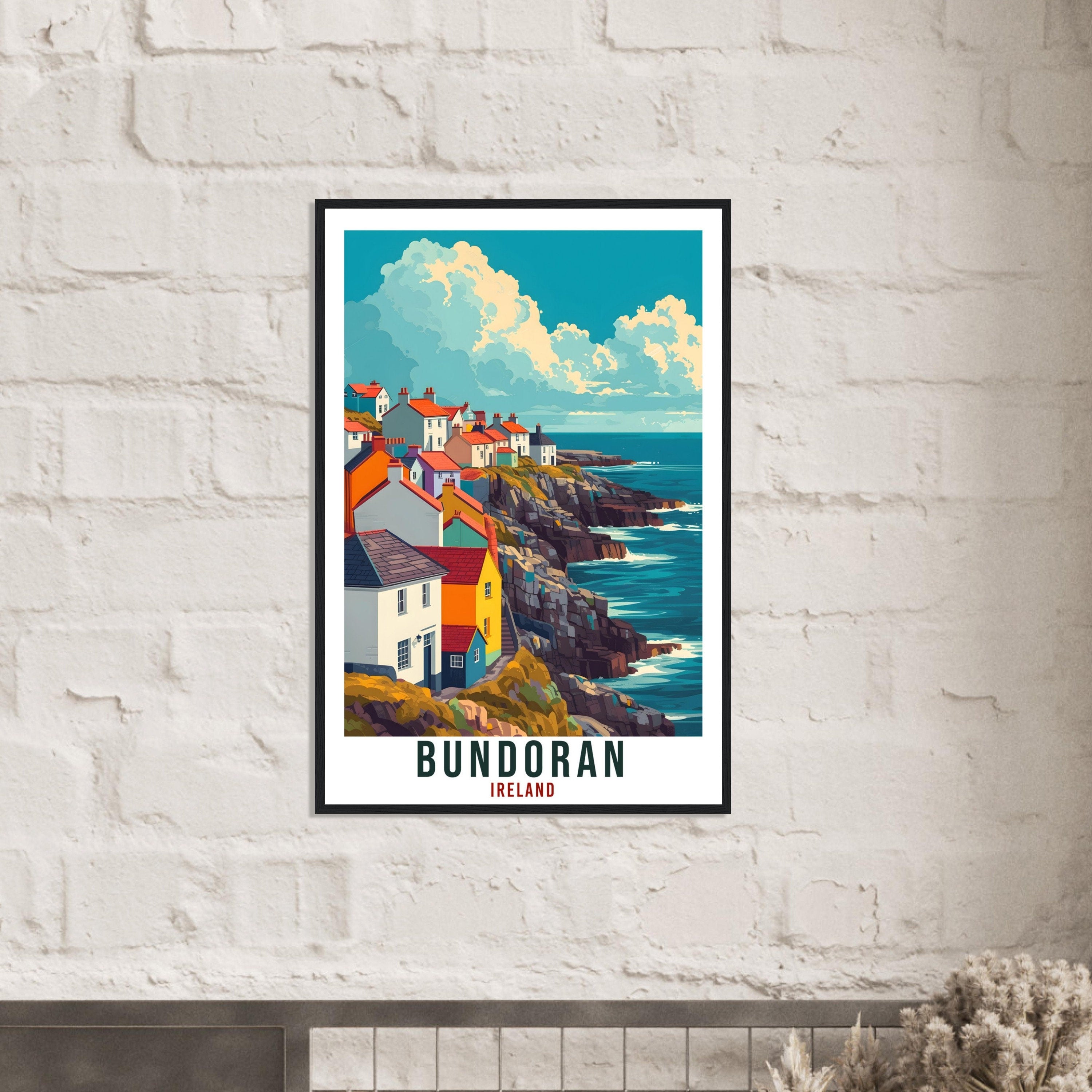 Bundoran Travel Print Ireland Home Decoration Bundoran Coast Wall Art Wall Hanging Art Lover Irish Artwork Bundoran Ireland Travel Poster