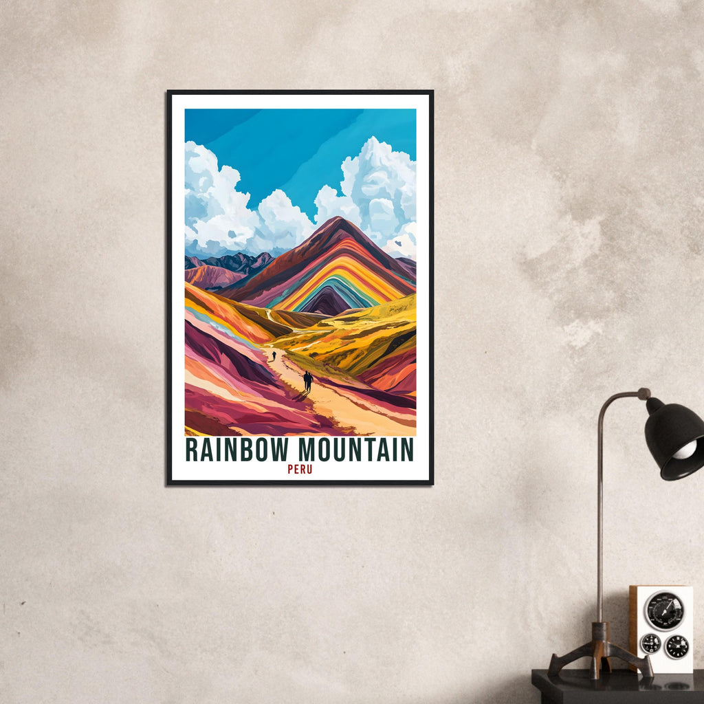 Rainbow Mountain Peru Travel Print Home Decor Wall Art Gift Wall Hanging Art Lover Vinicunca Peruvian Artwork Travel Poster Travel Art Peru