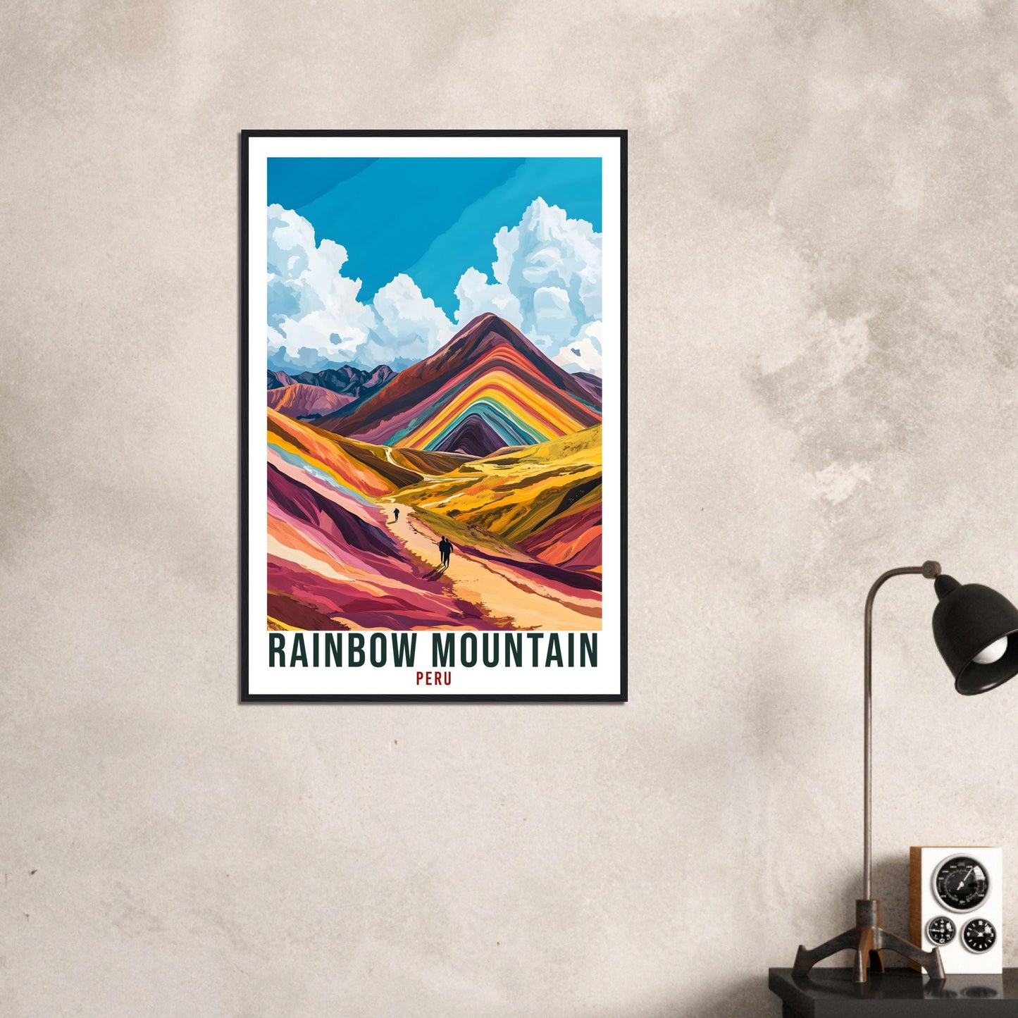 Rainbow Mountain Peru Travel Print Home Decor Wall Art Gift Wall Hanging Art Lover Vinicunca Peruvian Artwork Travel Poster Travel Art Peru