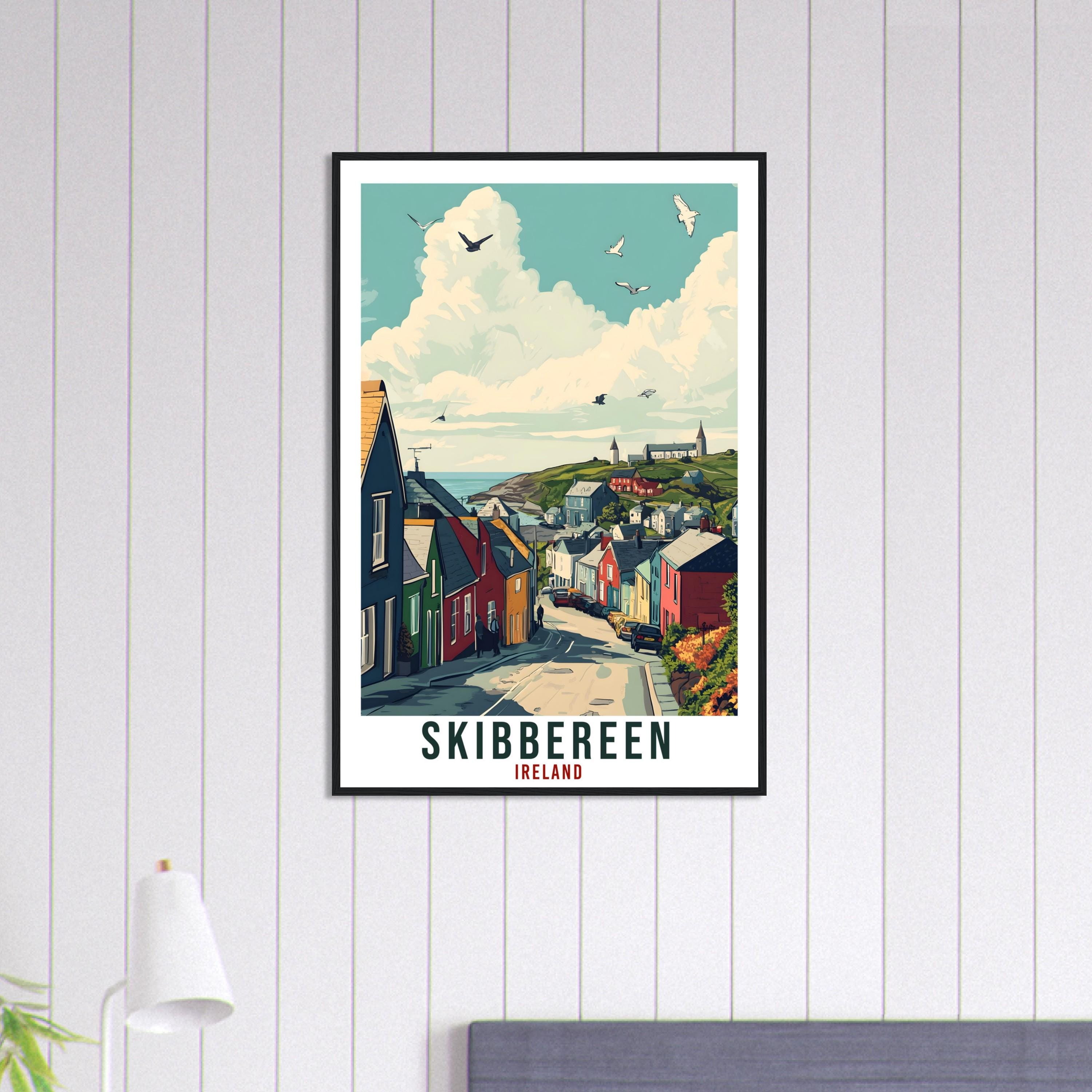 Skibbereen Travel Print Ireland Home Decor Skibbereen Wall Art Wall Hanging Art Lover Irish Artwork Travel Poster Skibbereen Ireland Travel