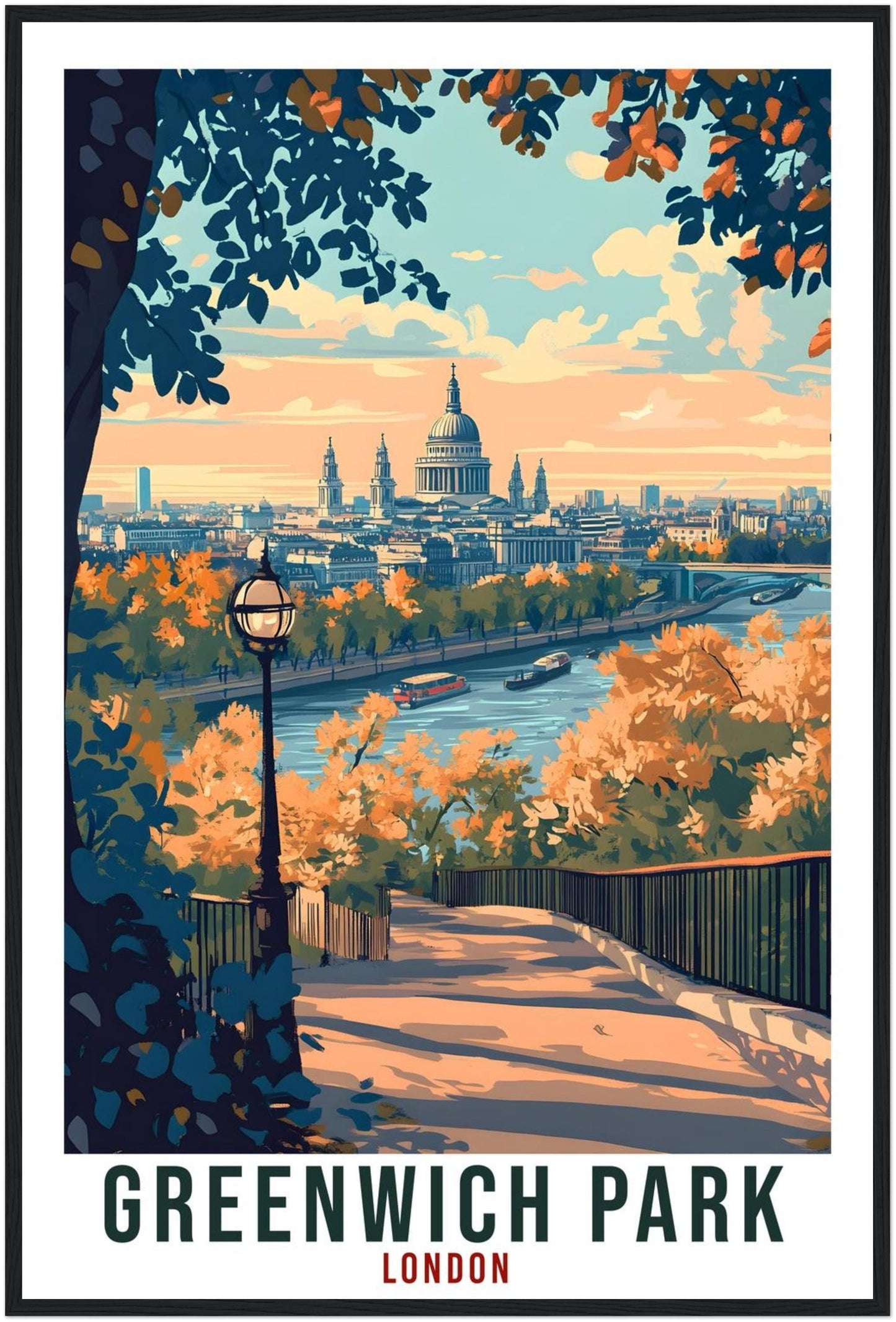 Greenwich Park London Travel Print England Home Decor London Wall Art Gift Wall Hanging Art Lover Greenwich Park England Artwork Poster UK