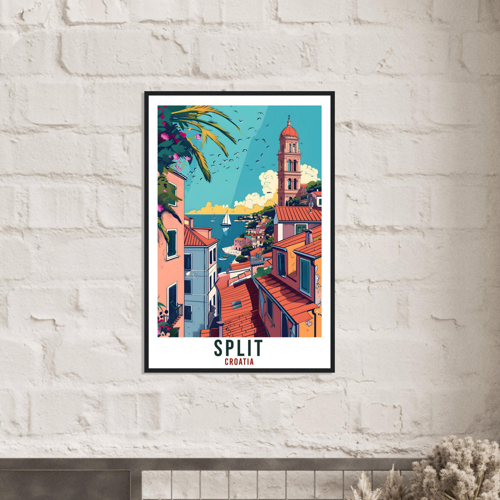 Split Travel Print Croatia Wall Art Wall Hanging Home Décor Split Gift Croatian Landmark Artwork Gift Split Croatia Holiday Travel Poster