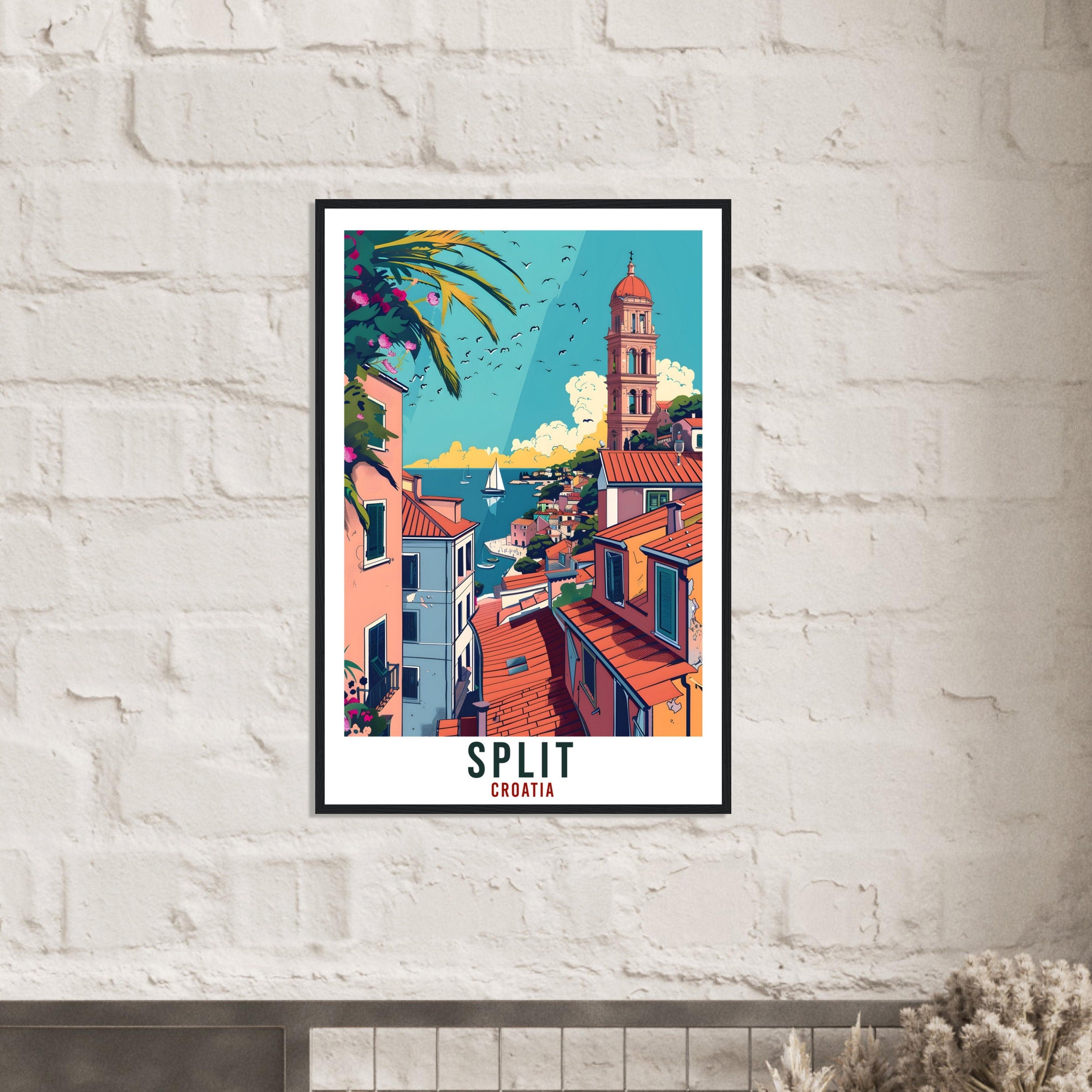 Split Travel Print Croatia Wall Art Wall Hanging Home Décor Split Gift Croatian Landmark Artwork Gift Split Croatia Holiday Travel Poster