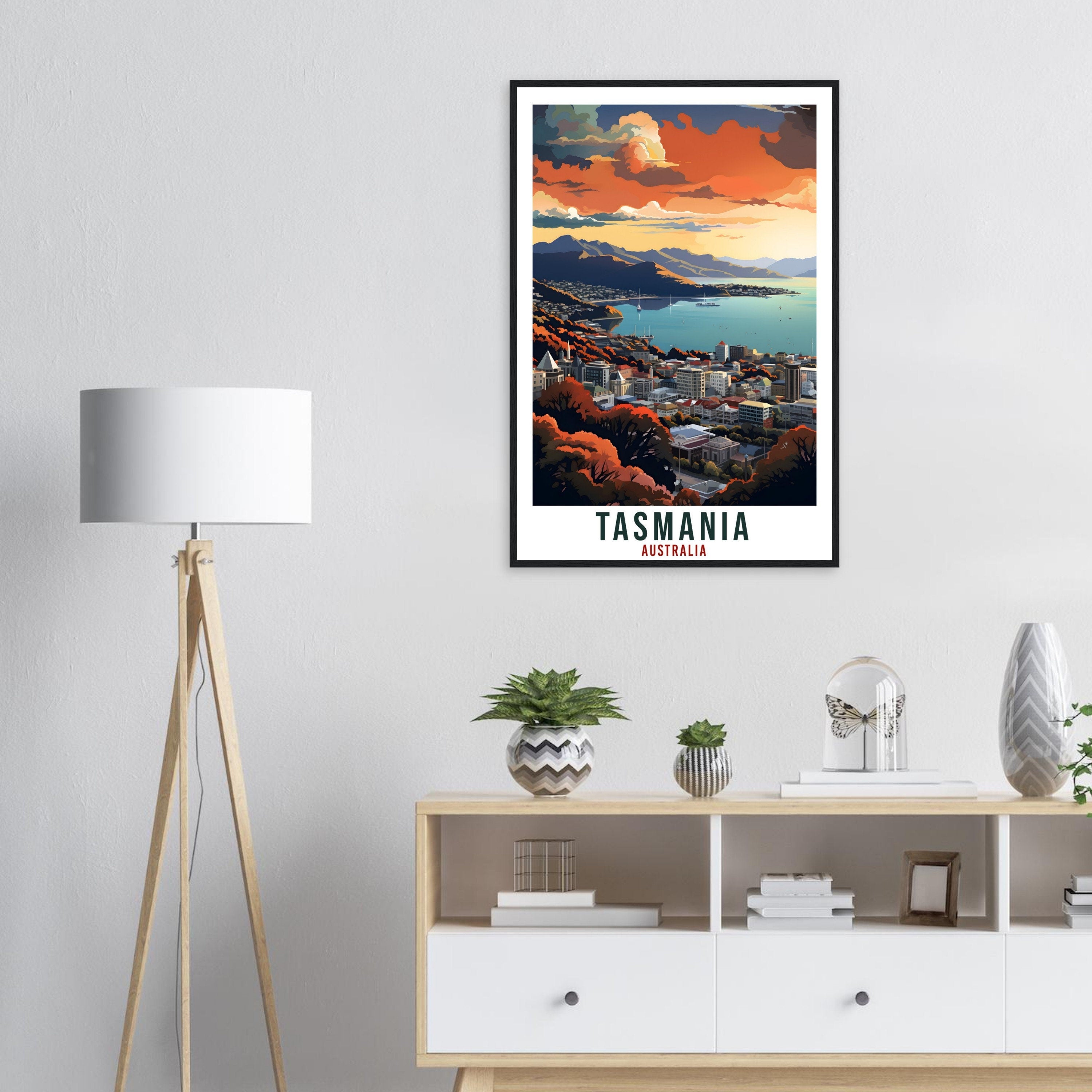 Tasmania Travel Poster Wall Art Tasmania Australia Home Décor Artwork Wall Hanging Tasmania Art Gifts Tasmania Travel Print Australian Gift