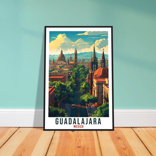 Guadalajara Mexico Travel Print Mexico Wall Art Wall Hanging Home Décor Guadalajara Gift Mexico Landmark Artwork Guadalajara Travel Poster