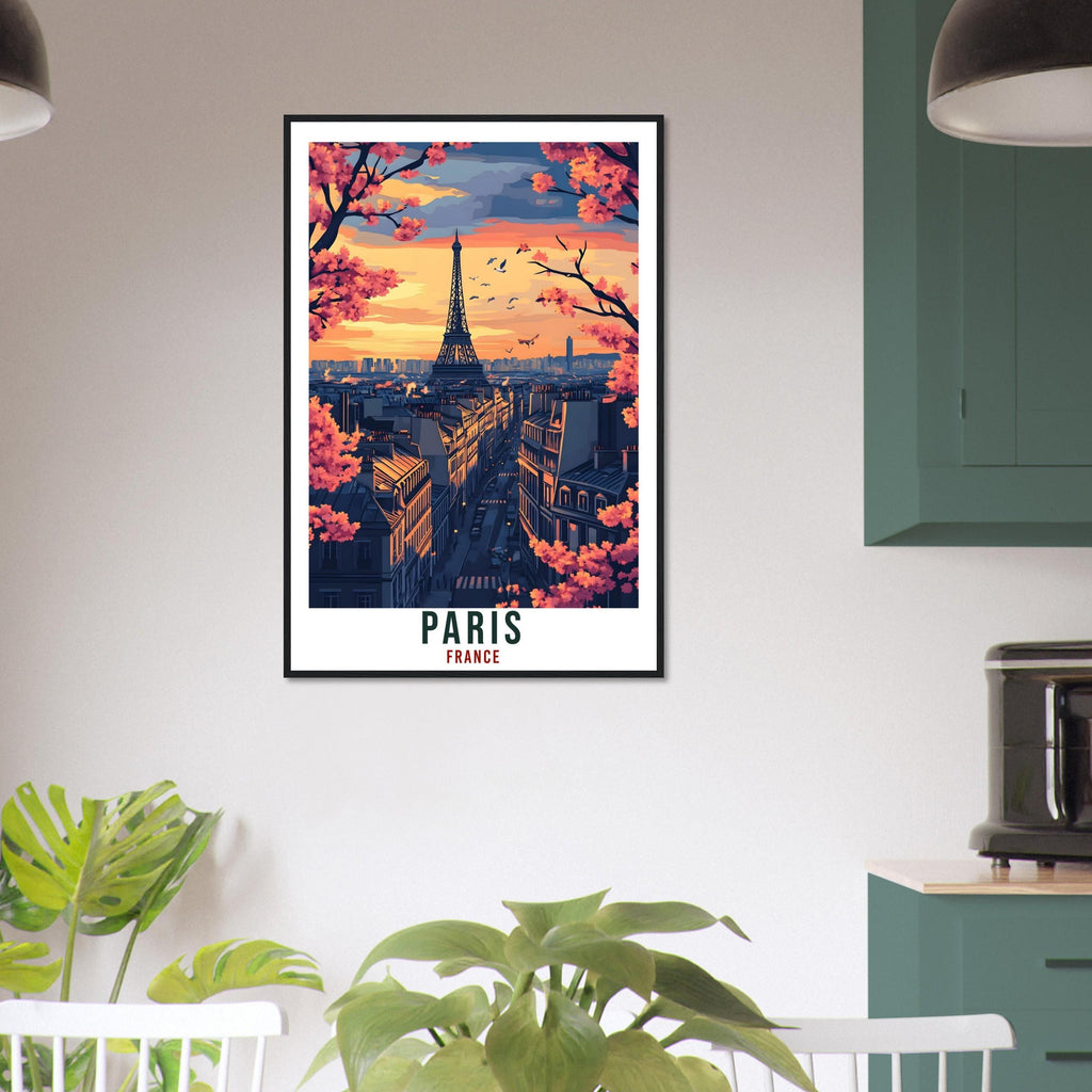 Paris Travel Print Eiffel Tower France Home Decor Paris Wall Art Gift Wall Hanging Art Lover Paris France Artwork Travel Poster Travel Art