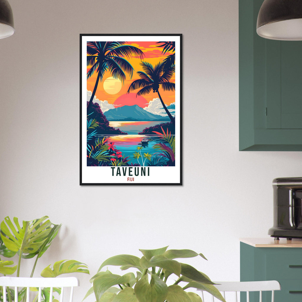 Taveuni Fiji Travel Print Fiji Wall Art Wall Hanging Home Décor Taveuni Gift Fiji Islands Landmark Artwork Travel Art Fijian Travel Poster
