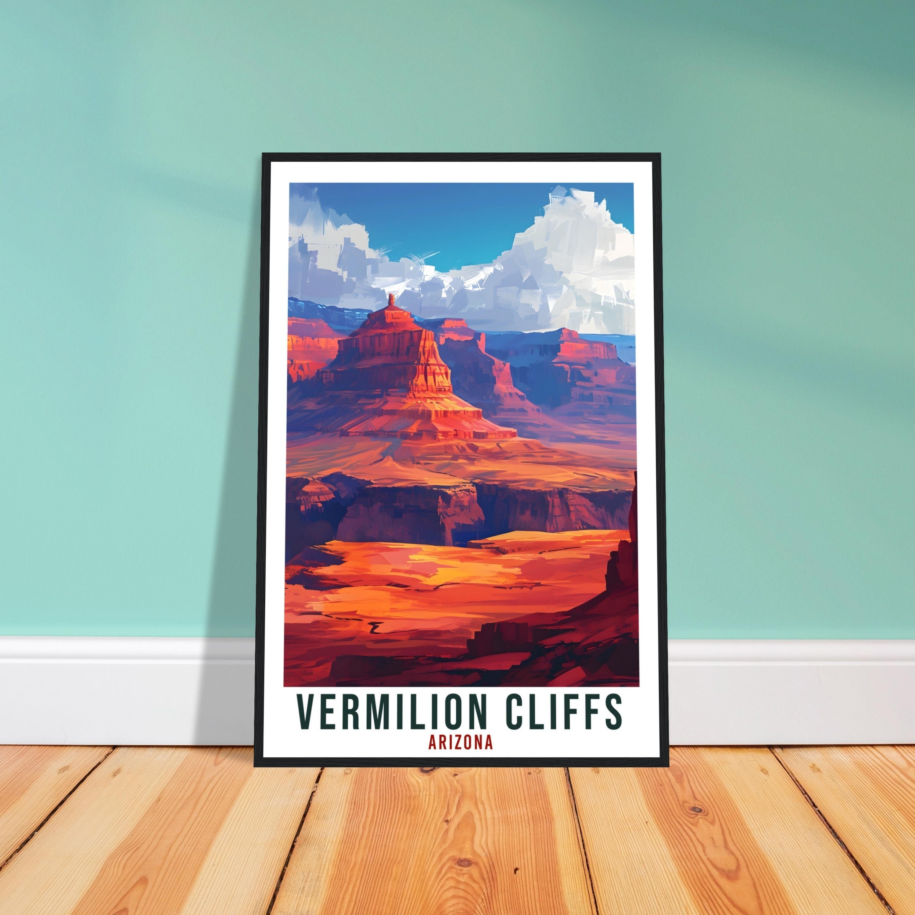 Vermilion Cliffs Travel Print Arizona Home Decor US City Wall Art Gift Wall Hanging Art Lover Arizona Artwork Vermilion Cliffs Travel Poster
