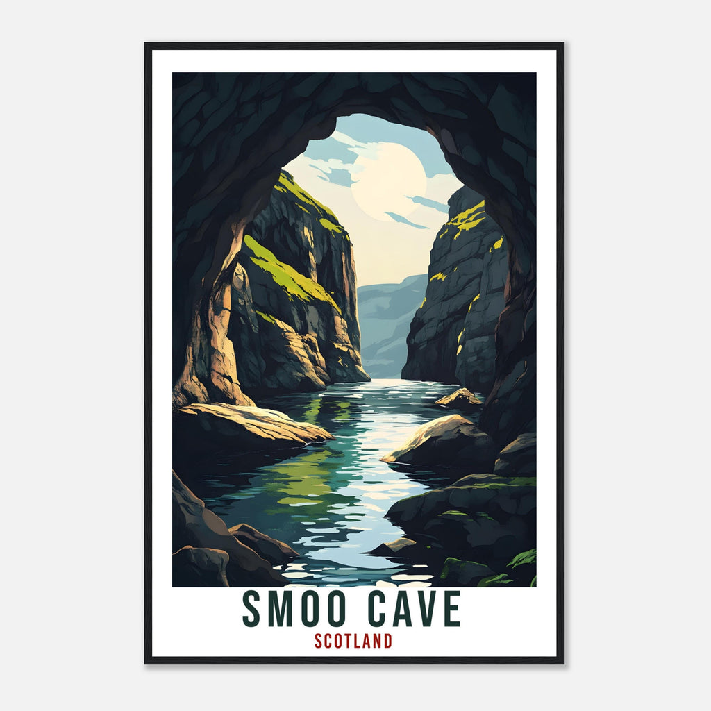 Smoo Cave Travel Print Scotland Home Decor Smoo Cave Wall Art Wall Hanging Art Lover Scotland Artwork Travel Poster Smoo Cave Travel Art