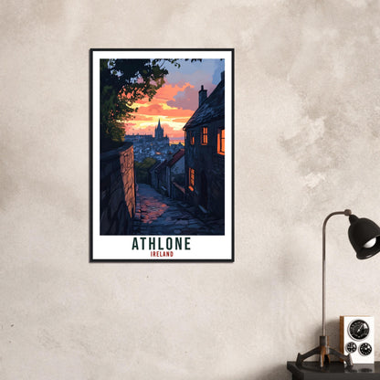 Athlone Travel Print Ireland Home Decor Athlone Wall Art Wall Hanging Art Lover Irish Artwork Travel Poster Athlone Ireland Travel Art Gift